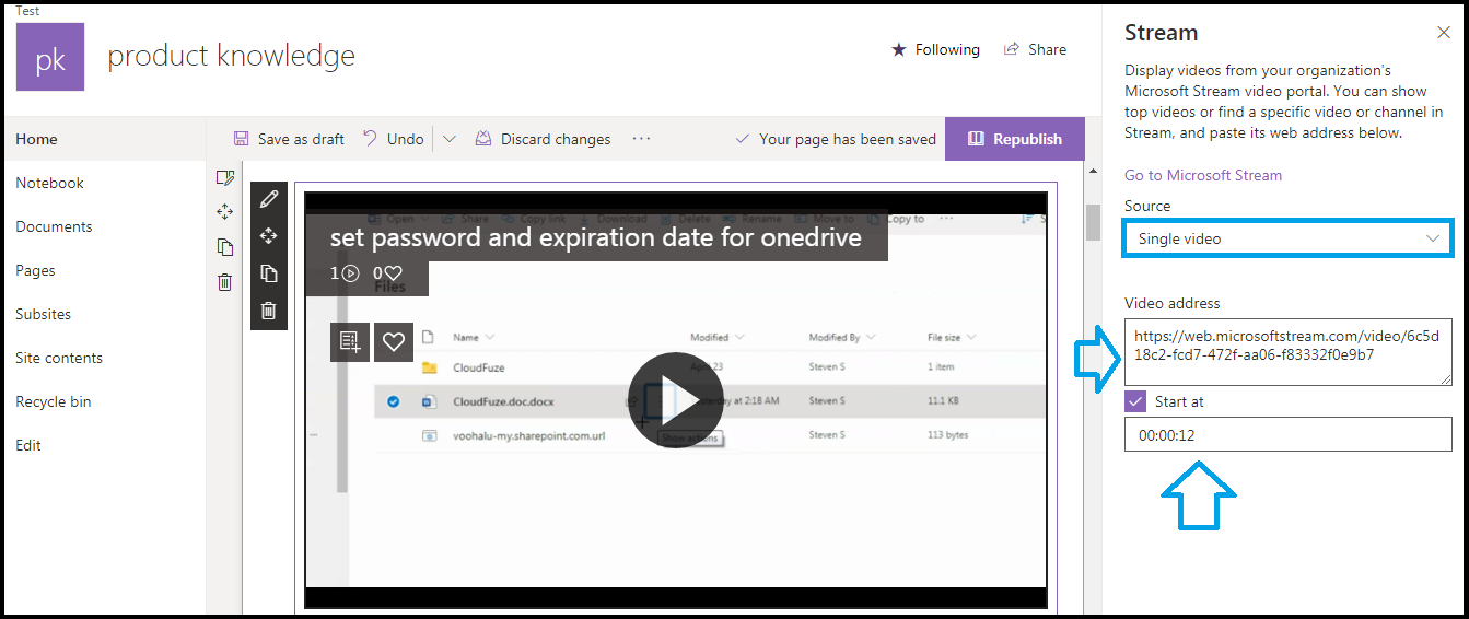 How to Add Microsoft Stream Content to SharePoint Online Pages