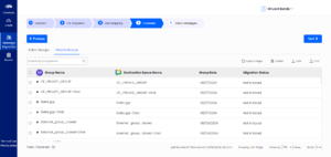 Selecting Private Meta Workplace groups to migrate