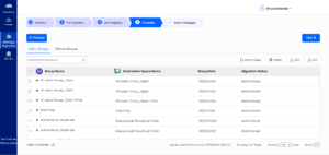 Selecting Public Meta Workplace groups to migrate