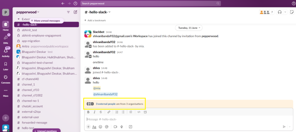 Slack Channels 