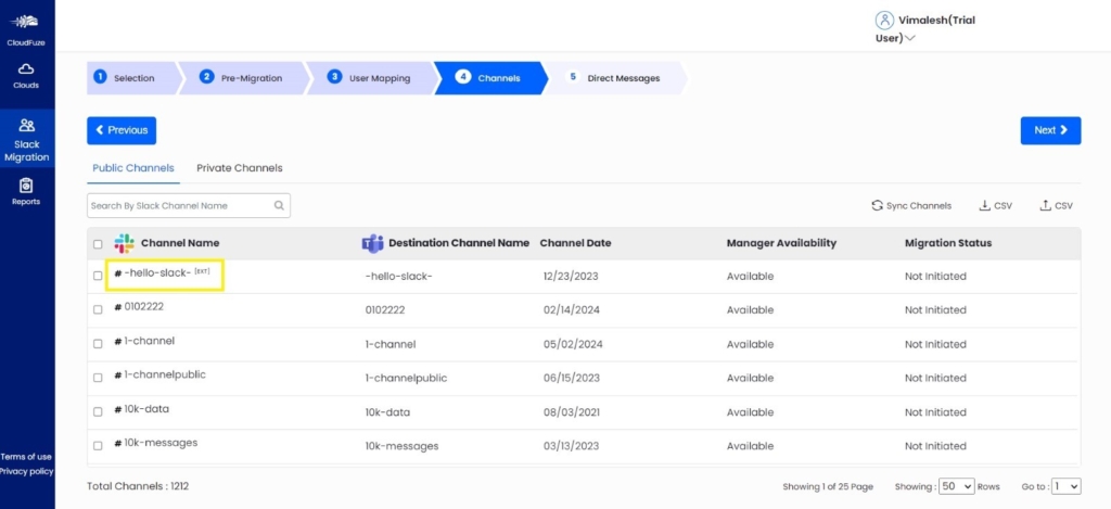 Migration from Public Slack Channel to Teams