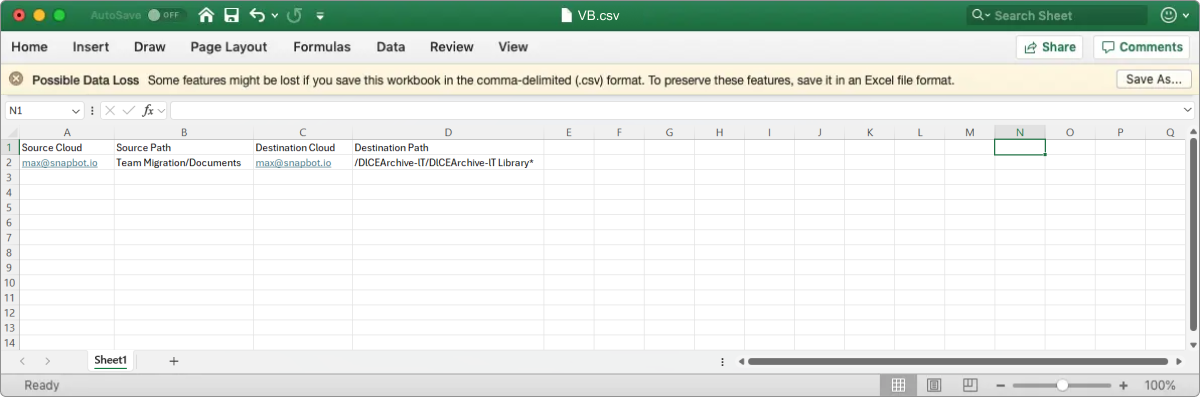 CSV mapping SharePoint Online users