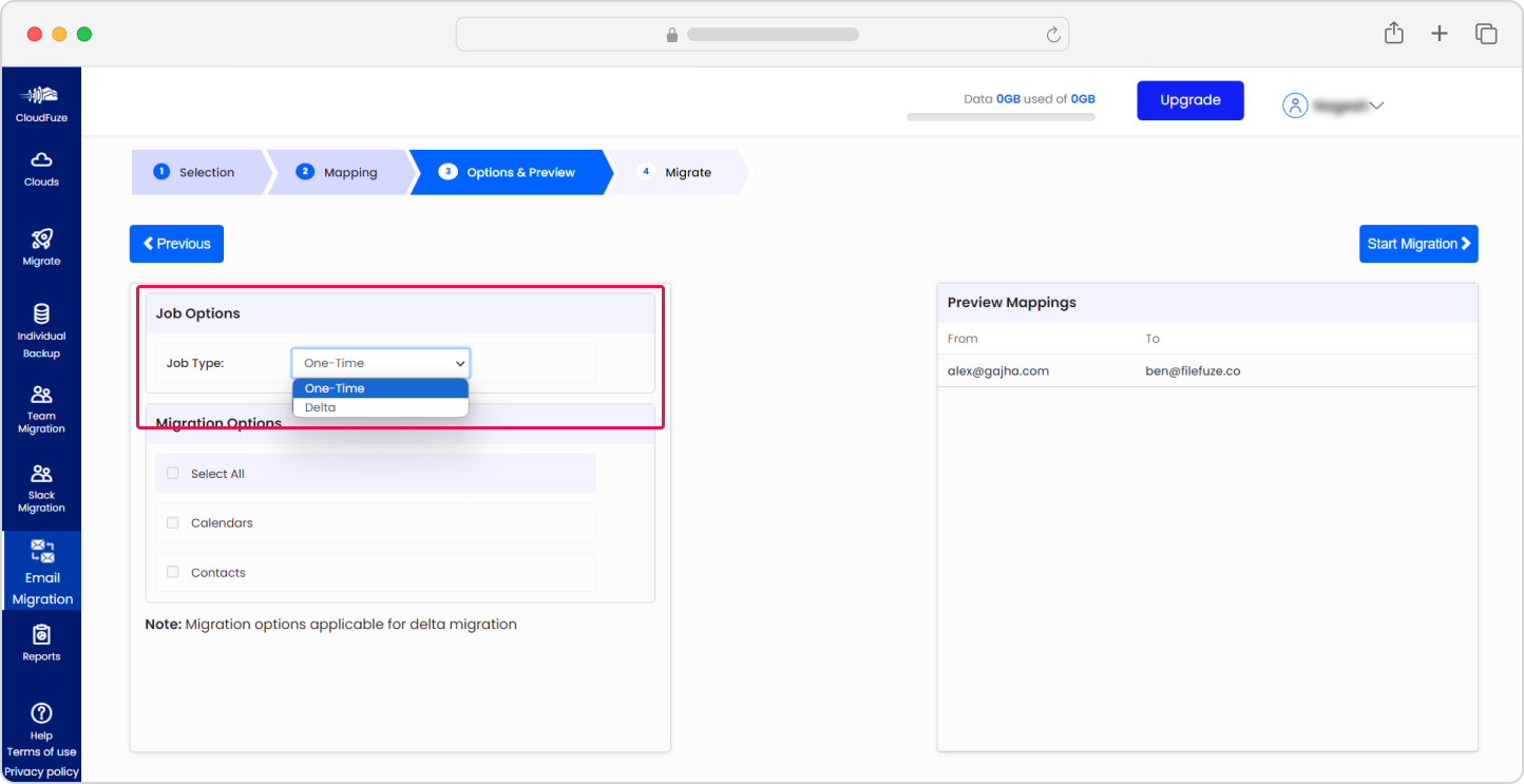 Outlook to Gmail migration options