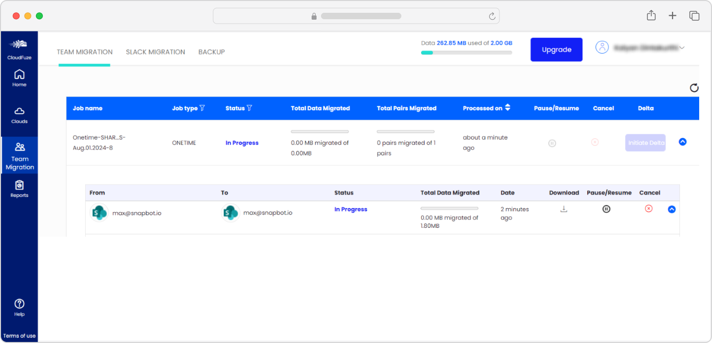 SharePoint to SharePoint migration reports