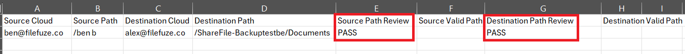 CSV mapping validation