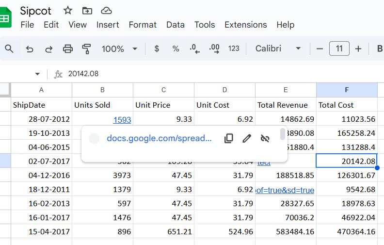 Excel with hyperlinks in the source cloud