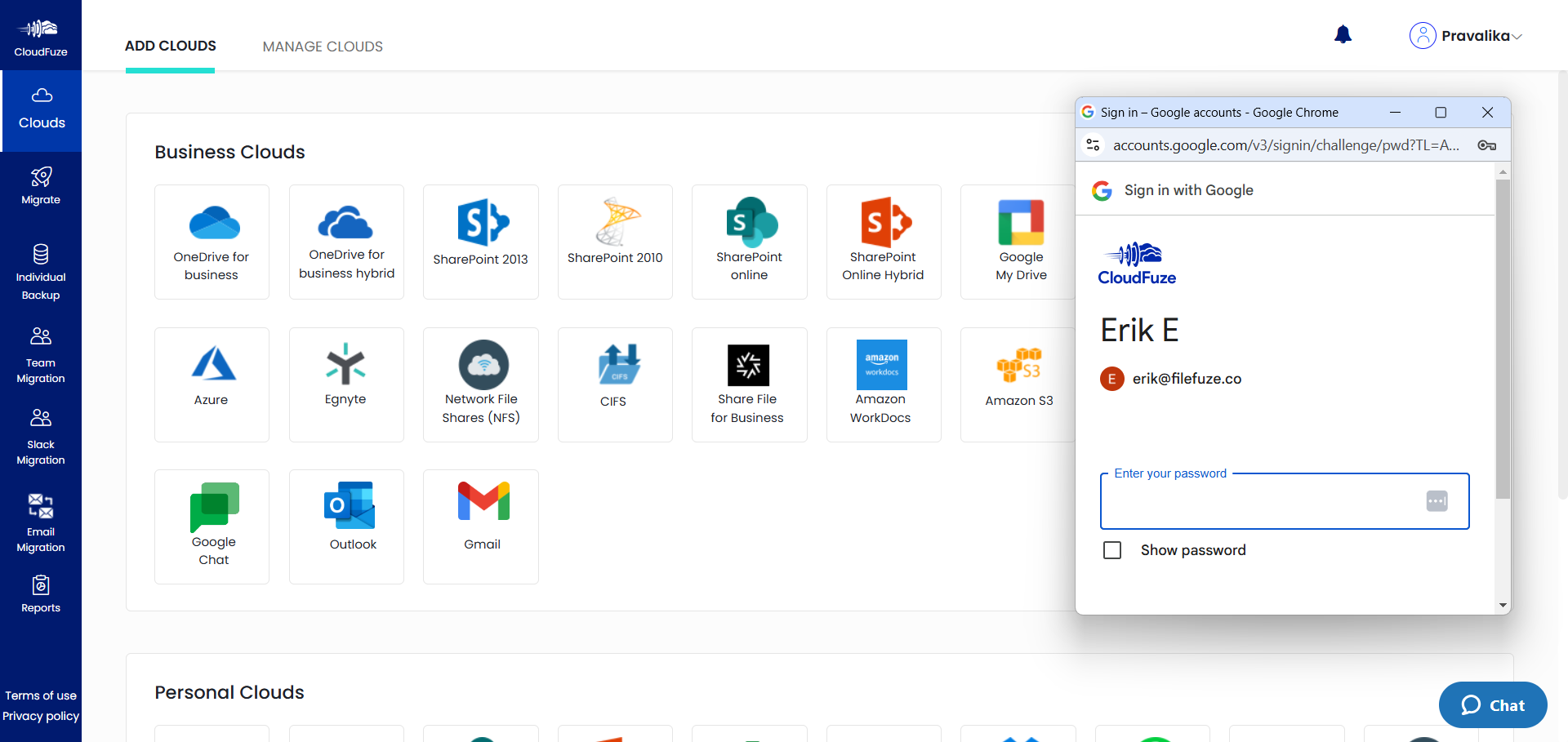 Google Drive cloud addition