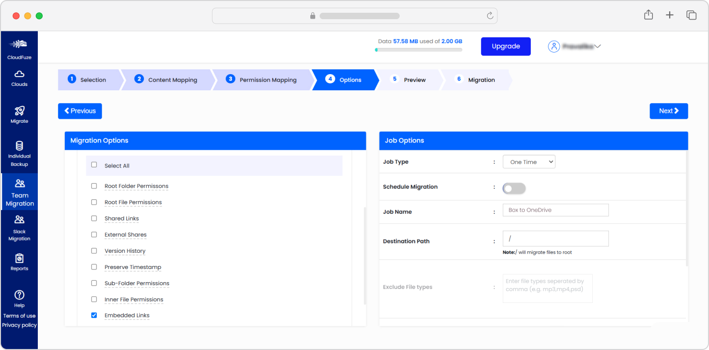 Box to OneDrive links migration