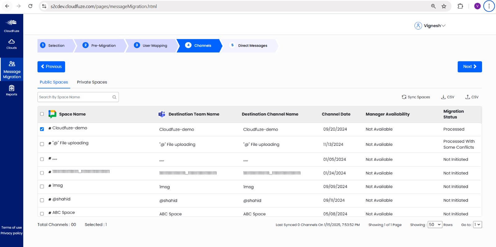 Public Google Chat Spaces to Teams migration